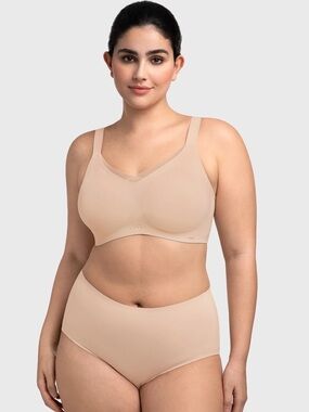 HSIA Seamless Nude Wireless Comfort Full Coverage Bra - Women Intimates